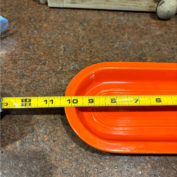 FINAL PRICE DROP Vintage radio active red Homer Laughlin platter - Picture 2 of 6